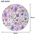 thumbnail image 6 of Purple Gothic Cat Crystal Pattern Round Tablecloth 60"x60",Wrinkle Wipeable Table Cloth for Kitchen Dining Room Picnic Patio Party, 6 of 6