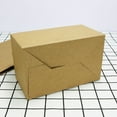 thumbnail image 5 of Niceauty Fried Chicken Packing Containers Brown Kraft Paper Portable Food Holders 25Pcs, 5 of 8