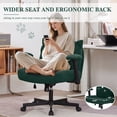 thumbnail image 5 of Criss Cross Legged Chair with Wheels and Flip-up Arms, Ergonomic Wide Seat Computer Desk Chair, Comfortable Home Office Computer Chair 300lbs, 5 of 10
