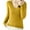 Yellow, variant on Annhoo Womens Undershirts Fall Winter V Neck Long Sleeve Plush Bottomings Comfy Solid Color Pullover Shirts