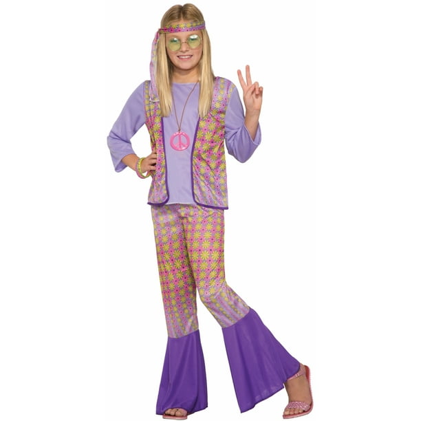 Forum Novelties Women's Hippie Costume Bell Bottoms, Blue/Brown,  Medium/Large : : Clothing, Shoes & Accessories