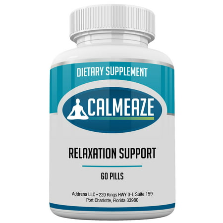 CALMEAZE- Improve Relaxation and Reduce Stress and Anxiety from These Natural Vitamin Supplement Pills with Lemon Balm, Theanine and