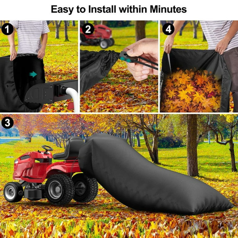 Latady Lawn Sweeper Lawn Tractor Leaf Bag Ride-on Lawnmowers Grass Bag  Reusable Yard Waste Bag Grass Catcher Bag Garden Leaf Bag Large Capacity  for Riding Lawn Mower 