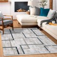 thumbnail image 2 of Grey Geometric Area Rugs for Living Room Washable Rugs Boho Moroccan Area Rug Soft Neutral Geometric Bohemian Carpet Distressed Indoor Rug for Bedroom Dining Room Office Foldable Nonslip Rug, 2 of 9