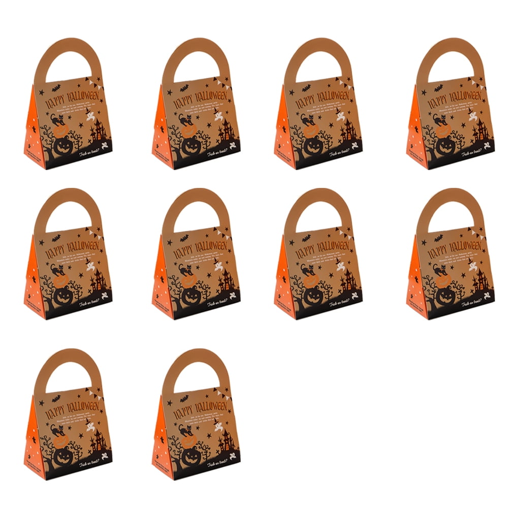 Halloween Treats Bags Party Favors 10 pack NonWoven Halloween Tote