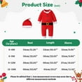 thumbnail image 2 of Yuanyu Newborn Baby Santa Claus Outfits Toddler Boys Girls Christmas Cosplay Romper Bodysuit + Xmas Cap Hat 0-18 Months, 2 of 10