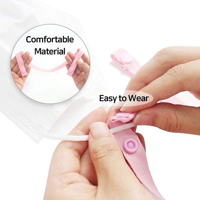 4 Uds. Funda para la cara, soporte para correa para el cuello, cordón, botón a presión, cubierta para la cara, correa para prevención de pérdida, cubierta para la cara, antisuelta