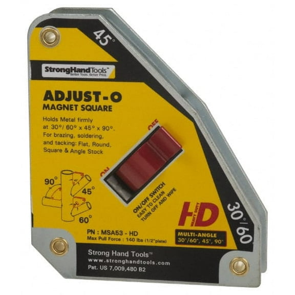 5-1/8" Wide x 1-3/8" Deep x 6" High Magnetic Welding & Fabrication Square