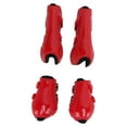 thumbnail image 4 of Juego de 4 botas para tendón de caballo, suaves, transpirables, antideslizantes, ajustables, con carcasa de PU, botas protectoras para tendón para caballos, juego de rojo XL, 4 of 8