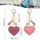 thumbnail image 2 of Llave de corazón de Uxcell con rhinestones, accesorios de llavero brillantes para mujeres en color rosa, 2 of 7