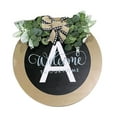 thumbnail image 6 of Xinwanna Front Door Wreath A-Z 26 Letters Round Sign with Bow Fake Flower Decoration Rural Style Last Name Letter Wood Hanging Sign Farmhouse Decor (Type M), 6 of 13