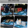 thumbnail image 5 of Yspwyqan Trunk Mat for Cars, Blue Gold Marble All Weather Anti-Slip Cargo Liner, Easy to Clean Auto Interior Accessory Compatible with Saloons Most Car Vehicles, 5 of 7