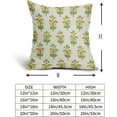 thumbnail image 5 of Spring Floral Pillow Covers 16x16 Set of 2 Green Pink Yellow Flower Leaves Print Decorative Throw Pillow Cases Outdoor Farmhouse Decoration for Sofa Couch Bed, 5 of 6