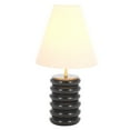 thumbnail image 3 of SAFAVIEH Solani 22" Modern Black Wood Table Lamp with Off-White Shade, 3 of 7