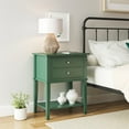 thumbnail image 4 of Desert Fields Eclectic Boho Accent Table with 2 Drawers, Hunter Green, 4 of 10