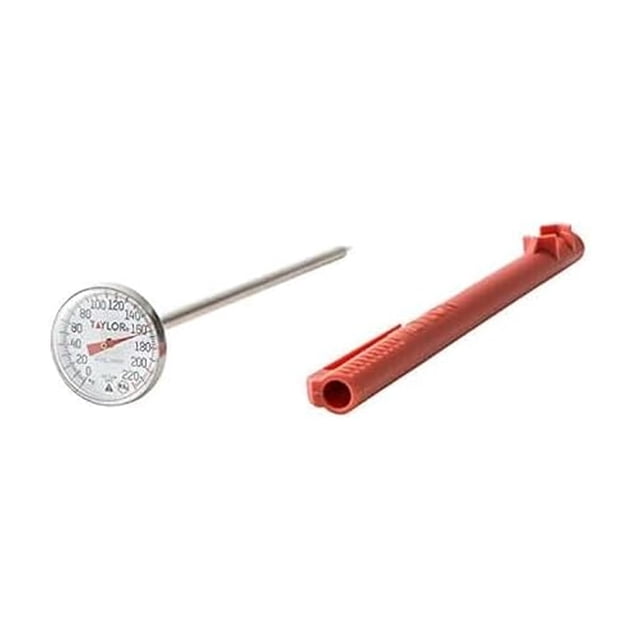 Termómetro analógico para carne Taylor con esfera de 1 pulgada de acero inoxidable
