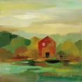 thumbnail image 2 of Vassileva, Silvia 12x12 Black Ornate Wood Framed with Double Matting Museum Art Print Titled - October Farm II v2, 2 of 4
