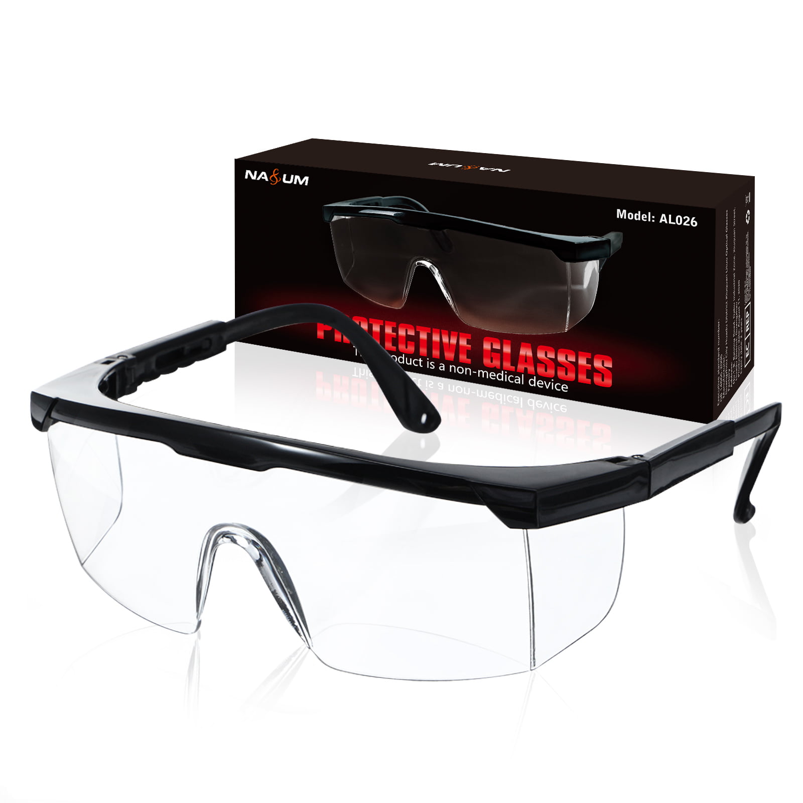 N-Specs Riptide Sport Clear Anti-Fog Lens Safety Glasses Each 