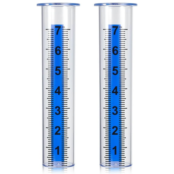 Dytern lawn rain gauge 2 Pcs Rain Gauge Replacement Tubes Outdoor Rain Gauge Tube Lawn Water Gauge Precision Rain Gauge For Patio Yard And Garden,8.46"X2.36"X2.36"