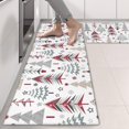 thumbnail image 2 of Kitchen Rugs Sets Of 2,White Christmas Tree Pattern Anti Fatigue Kitchen Mat Rugs Non Slip Washable,Decorative Kitchen Floor Mats for Kitchen,Sink,Laundry,17"X47", 2 of 5