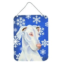 Great Dane Winter Snowflakes Holiday Wall or Door Hanging Prints