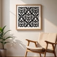 thumbnail image 6 of Scroll Damask Large Pattern White on Black - Photography Pattern Black and White Floral Geometric Art Deco Vintage Abstract Unframed Wall Art Print 6 x 6 inches, 6 of 9