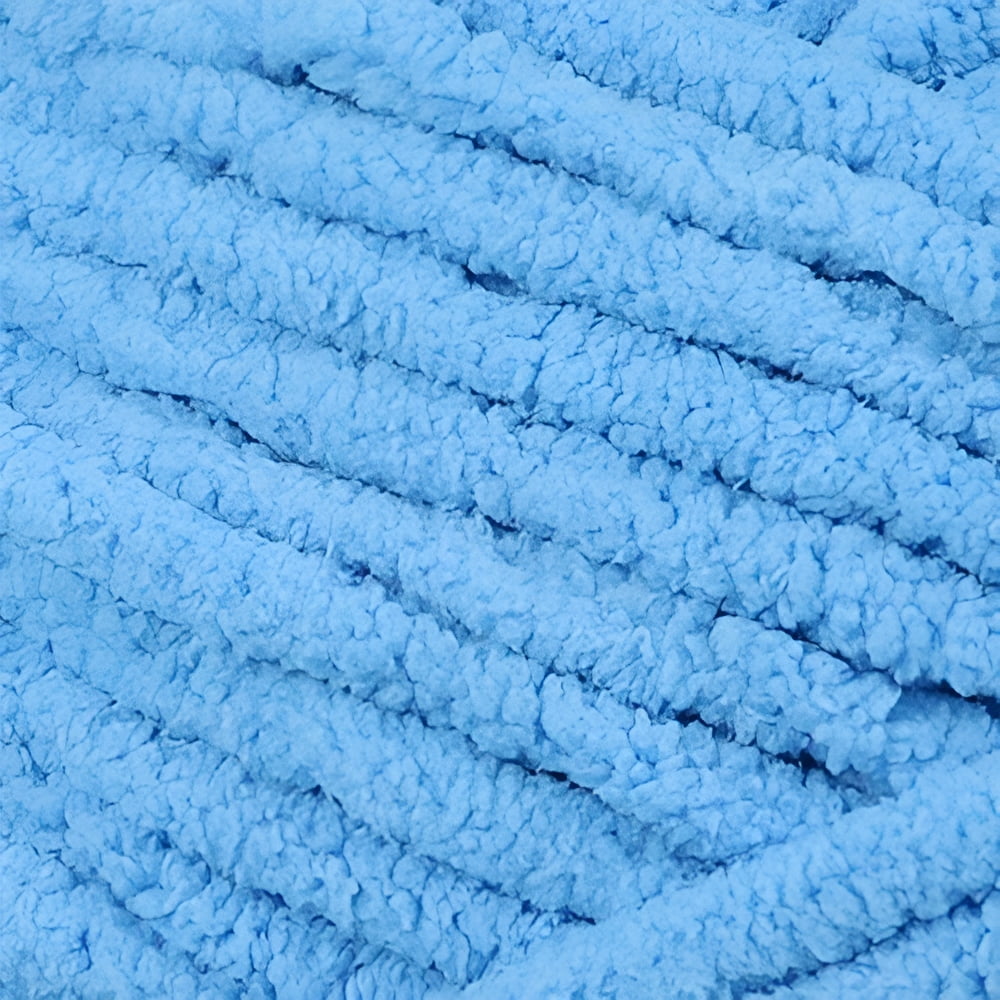 Bernat Busy Blue Blanket Brights Chenille Style Yarn, 220 yards