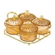 thumbnail image 4 of Platos para servir divididos, elegantes cajas para almacenar alimentos, bandejas para frutos secos. marrón claro 4, 4 of 8