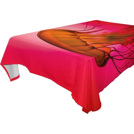 

POPCreation Navy Tablecloths Jellyfish Red Table Cloth Top Decoration 52x70 inches