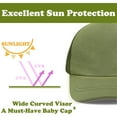thumbnail image 6 of Toddler Baseball Hat Green Baby Baseball Cap Adjustable Running Toddler Hats Boys 0-1 Year Kids Clothes, 6 of 7