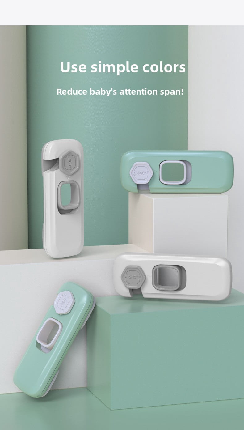 XIHAMA Child safety lock - 5 pieces, Light grey, anti-pinch drawer/fridge cabinet