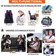 thumbnail image 4 of 2 uds., cinturón de seguridad de felpa suave para coche, cubierta de correa de hombro, Protector de ajuste, conducción cómoda (púrpura) JAMW Sencillez, 4 of 5