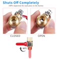 thumbnail image 2 of 1/4 Inch Ball Valve NPT Air Compressor Brass Valve Female Male Shut Off Small, 2 of 5