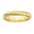 thumbnail image 1 of Sterling Silver Stackable Expressions Gold-plated Ring Size 8, 1 of 3