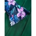 thumbnail image 4 of Aislor Kids Girls Two Pieces Swimsuit Floral Printed Rash Guard Skirts with Legging for Seaside Holiday 6-16 Dark Green 10, 4 of 7