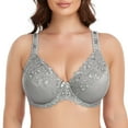 thumbnail image 2 of Women's Sexy Lace Embroidered Bras Full Coverage Unlined Underwire Plus Size Bra 40B, 2 of 6