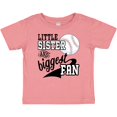 thumbnail image 3 of Inktastic Little Sister and Biggest Baseball Fan Girls Baby T-Shirt, 3 of 5