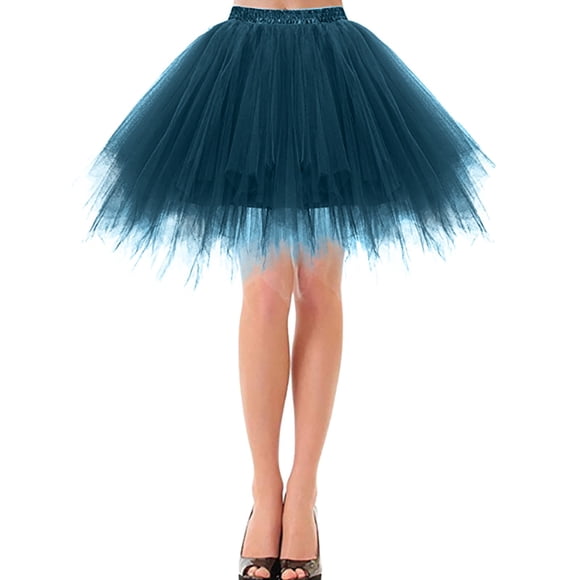 DondPO Princess Dresses Wedding Guest Dresses Womens Pleated Short Skirt Adult Tutu Dancing Skirt Prom Dress Party Dresses E Dress M