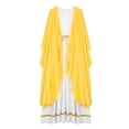 thumbnail image 4 of Oyolan Filles Enfants Vêtements de Toge Grecque Ancienne Robes de Princesse Grecques Sans Manches Déguisement de Fête Dieu Jaune 8, 4 of 5