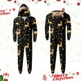 thumbnail image 2 of Mrzhqd Family Christmas Pajamas Matching Sets Mens Long Sleeve Print Jumpsuit Pajamas Fashion Warm Sleepwear,Gold,Size S, 2 of 9
