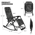 thumbnail image 2 of MoNiBloom 2 Pack Zero Gravity Lounge Chairs, Adjustable Rocking Chairs with Headrest & Foot Pads, Outdoor Portable Recliner, Folding Lounge Rocker, Camouflage, 2 of 11