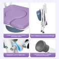 thumbnail image 6 of SupreGear Foldable Bedside Commode Chair with Removable Bucket, Height Adjustable Portable Toilet Seat, Purple, 6 of 8