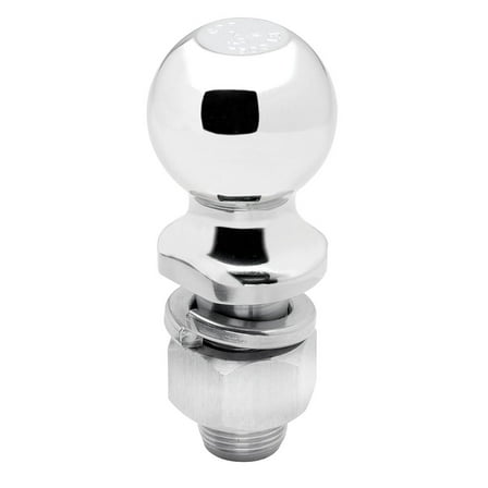 Reese 63909 Packaged Class IV Hitch Ball, Chrome - 2" Ball x 1" x 2-1/8", 7,500 lbs.