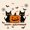 Halloween 10, variant on Erosebridal Spooky Witch Pumpkin Zipper Full Size Comforter Sets with Fitted Sheet and 2 Pillowcases, Boho Castle Butterfly Zipper Bedding Set for Boys Girls, Orange Beige Black, Halloween Reversible