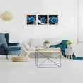 thumbnail image 4 of Blue Wall Decor for Living Room Blue Bathroom Accessories Black and White Canvas Wall Art Blue Rose Music Pictures Bedroom Decor Modern Painting Kitchen Home Decorations 14x14 3 Pcs/Set, 4 of 6