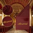 thumbnail image 4 of NOGIS 12 Pieces Reserved Signs for Pews Reserved Pew Cloths 22 Inch Reserved Seating Signs Placeholder for Church Pew Seats Wedding Seating Decoration Church Event (Wine Red), 4 of 7