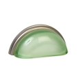 thumbnail image 1 of Lews Hardware 334-3Gbp Glass Bin Pull 3" Center To Center Cup Cabinet Pull - Green, 1 of 1