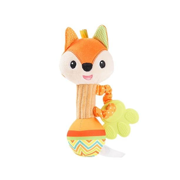Animals Hand Cranked Baby Grip Toy Soothing Toy With Teething Glue Kneading Stick