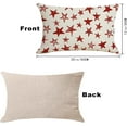 thumbnail image 2 of 4th of July Decorative Pillows 12x20 Inch Patriotic Rust Colored Star Throw Pillow Covers Patio Porch Outdoor Decorative Pillow Covers Independence Day Memorial Day Decorative Pillow Covers, 2 of 6