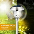 thumbnail image 3 of 4 Pack Solar Pathway Lights, Decorative Solar Garden Lights Waterproof Glass Stainless Steel Auto-on/off Solar Landscape Lights for Lawn, Patio, Yard, Garden, Pathway, Driveway, 3 of 8
